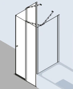 Kermi Ibiza 2000 Eckeinstieg EOL I2EOL090181AK 90x185cm, ESG Klar, Pendeltür Mit Festfeld -VIEGA Verkäufe Kermi Ibiza 2000 Eckeinstieg EOL I2EOL090181AK 90x185cm ESG klar Pendeltuer mit Festfeld 4