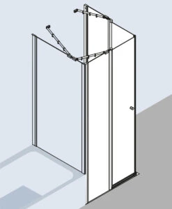 Kermi Ibiza 2000 Eckeinstieg EOL I2EOL090181AK 90x185cm, ESG Klar, Pendeltür Mit Festfeld -VIEGA Verkäufe Kermi Ibiza 2000 Eckeinstieg EOL I2EOL090181AK 90x185cm ESG klar Pendeltuer mit Festfeld 5