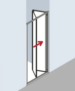 Kermi Ibiza 2000 Falttür FTD I2FTD090181AK 90x185cm, ESG Klar, Siber Mattglanz -VIEGA Verkäufe Kermi Ibiza 2000 Falttuer FTD I2FTD090181AK 90x185cm ESG klar siber mattglanz 2