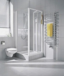 Kermi Ibiza 2000 Falttür FTD I2FTD090181AK 90x185cm, ESG Klar, Siber Mattglanz