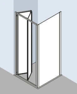 Kermi Ibiza 2000 Falttür FTD I2FTD090181AK 90x185cm, ESG Klar, Siber Mattglanz -VIEGA Verkäufe Kermi Ibiza 2000 Falttuer FTD I2FTD090181AK 90x185cm ESG klar siber mattglanz 3