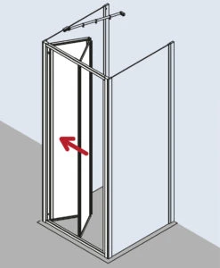 Kermi Ibiza 2000 Falttür FTD I2FTD090181AK 90x185cm, ESG Klar, Siber Mattglanz -VIEGA Verkäufe Kermi Ibiza 2000 Falttuer FTD I2FTD090181AK 90x185cm ESG klar siber mattglanz 5