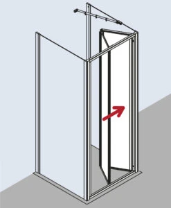 Kermi Ibiza 2000 Falttür FTD I2FTD090181AK 90x185cm, ESG Klar, Siber Mattglanz -VIEGA Verkäufe Kermi Ibiza 2000 Falttuer FTD I2FTD090181AK 90x185cm ESG klar siber mattglanz 6