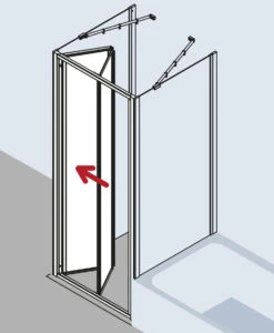 Kermi Ibiza 2000 Falttür FTD I2FTD090181AK 90x185cm, ESG Klar, Siber Mattglanz -VIEGA Verkäufe Kermi Ibiza 2000 Falttuer FTD I2FTD090181AK 90x185cm ESG klar siber mattglanz 7