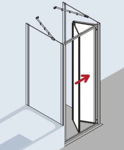 Kermi Ibiza 2000 Falttür FTD I2FTD090181AK 90x185cm, ESG Klar, Siber Mattglanz -VIEGA Verkäufe Kermi Ibiza 2000 Falttuer FTD I2FTD090181AK 90x185cm ESG klar siber mattglanz 8