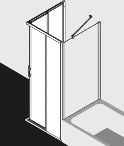 Kermi Liga Eckeinstieg-Hälfte Gleitt. 2-tlg. Bodenfrei LIC2R07520VAK 75x200cm, Silber Hochglanz, ESG Klar, Rechts, Auf Duschwanne -VIEGA Verkäufe Kermi Liga Eckeinstieg Haelfte Gleitt. 2 tlg. bodenfrei LIC2R07520VAK 75x200cm silber hochglanz ESG klar rechts auf Duschwanne 4
