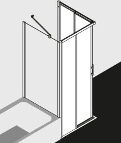 Kermi Liga Eckeinstieg-Hälfte Gleitt. 2-tlg. Bodenfrei LIC2R07520VAK 75x200cm, Silber Hochglanz, ESG Klar, Rechts, Auf Duschwanne -VIEGA Verkäufe Kermi Liga Eckeinstieg Haelfte Gleitt. 2 tlg. bodenfrei LIC2R07520VAK 75x200cm silber hochglanz ESG klar rechts auf Duschwanne 5
