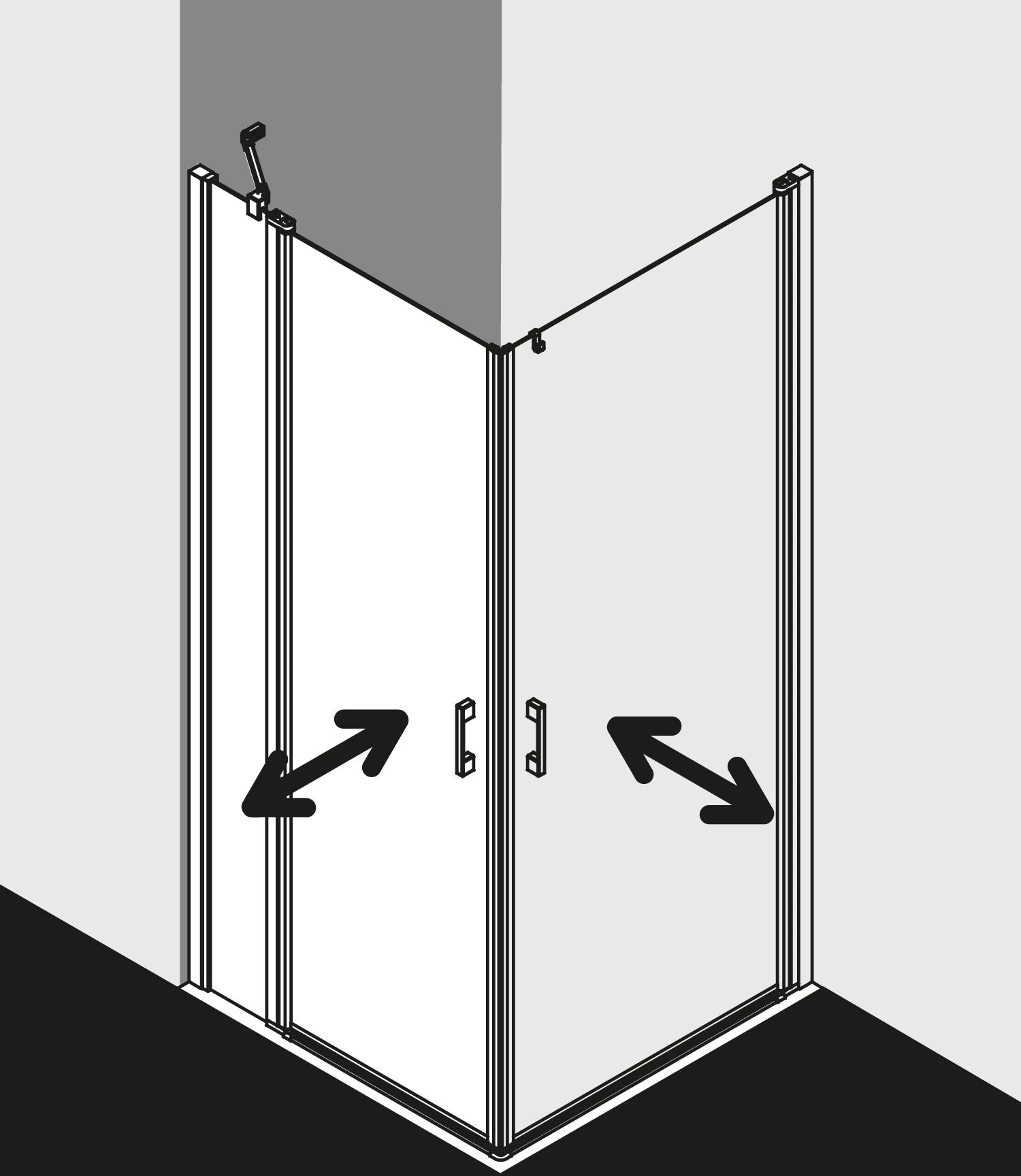 Kermi Liga Eckeinstieg-Hälfte Pendeltür Mit Festfeld LIEPL10020VPK 100x200cm, Silber Hochglanz, ESG Klar Clean, Links, Auf Duschwanne 10 Kermi Liga Eckeinstieg-Hälfte Pendeltür Mit Festfeld LIEPL10020VPK 100x200cm, Silber Hochglanz, ESG Klar Clean, Links, Auf Duschwanne – Bild 10