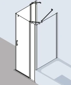 Kermi Liga Eckeinstieg-Hälfte Pendeltür Mit Festfeld LIEPR080181PK 80x185cm, Silber Mattglanz, ESG Klar Clean, Rechts, Auf Duschwanne -VIEGA Verkäufe Kermi Liga Eckeinstieg Haelfte Pendeltuer mit Festfeld LIEPR080181PK 80x185cm silber mattglanz ESG klar Clean rechts auf Duschwanne 8