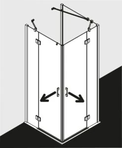 Kermi Liga Eckeinstieg-Hälfte Schwingtür Mit Festfeld LIESL09020VAK 90x200cm, Silber Hochglanz, ESG Klar, Links, Auf Duschwanne -VIEGA Verkäufe Kermi Liga Eckeinstieg Haelfte Schwingtuer mit Festfeld LIESL09020VAK 90x200cm silber hochglanz ESG klar links auf Duschwanne 4