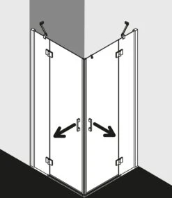 Kermi Liga Eckeinstieg-Hälfte Schwingtür Mit Festfeld LIESL09020VAK 90x200cm, Silber Hochglanz, ESG Klar, Links, Auf Duschwanne -VIEGA Verkäufe Kermi Liga Eckeinstieg Haelfte Schwingtuer mit Festfeld LIESL09020VAK 90x200cm silber hochglanz ESG klar links auf Duschwanne 6