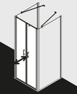 Kermi Liga Pendeltür In Nische LIPTD085181AK 85x185cm, Silber Mattglanz, ESG Klar, Auf Duschwanne -VIEGA Verkäufe Kermi Liga Pendeltuer in Nische LIPTD085181AK 85x185cm silber mattglanz ESG klar auf Duschwanne 1