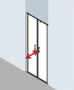 Kermi Liga Pendeltür In Nische LIPTD085181AK 85x185cm, Silber Mattglanz, ESG Klar, Auf Duschwanne -VIEGA Verkäufe Kermi Liga Pendeltuer in Nische LIPTD085181AK 85x185cm silber mattglanz ESG klar auf Duschwanne 3