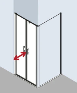 Kermi Liga Pendeltür In Nische LIPTD085181AK 85x185cm, Silber Mattglanz, ESG Klar, Auf Duschwanne -VIEGA Verkäufe Kermi Liga Pendeltuer in Nische LIPTD085181AK 85x185cm silber mattglanz ESG klar auf Duschwanne 4