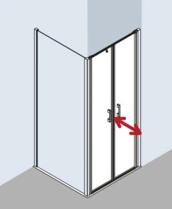 Kermi Liga Pendeltür In Nische LIPTD085181AK 85x185cm, Silber Mattglanz, ESG Klar, Auf Duschwanne -VIEGA Verkäufe Kermi Liga Pendeltuer in Nische LIPTD085181AK 85x185cm silber mattglanz ESG klar auf Duschwanne 5