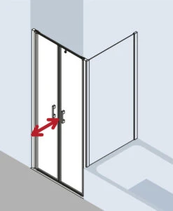 Kermi Liga Pendeltür In Nische LIPTD085181AK 85x185cm, Silber Mattglanz, ESG Klar, Auf Duschwanne -VIEGA Verkäufe Kermi Liga Pendeltuer in Nische LIPTD085181AK 85x185cm silber mattglanz ESG klar auf Duschwanne 6