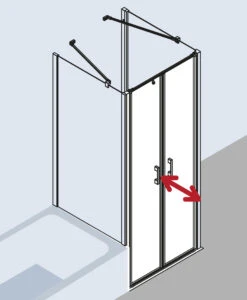 Kermi Liga Pendeltür In Nische LIPTD085181AK 85x185cm, Silber Mattglanz, ESG Klar, Auf Duschwanne -VIEGA Verkäufe Kermi Liga Pendeltuer in Nische LIPTD085181AK 85x185cm silber mattglanz ESG klar auf Duschwanne 9