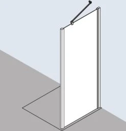 Kermi Liga Seitenwand LITWD093201AK 93x200cm, Silber Mattglanz, ESG Klar, Auf Duschplatz -VIEGA Verkäufe Kermi Liga Seitenwand LITWD093201AK 93x200cm silber mattglanz ESG klar auf Duschplatz 3