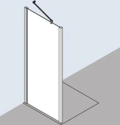 Kermi Liga Seitenwand LITWD093201AK 93x200cm, Silber Mattglanz, ESG Klar, Auf Duschplatz -VIEGA Verkäufe Kermi Liga Seitenwand LITWD093201AK 93x200cm silber mattglanz ESG klar auf Duschplatz 4