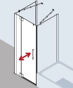 Kermi Pasa XP Pendeltür 1-fl. Festfeld Für Seitenwand PX1WL120201UK 120x200cm, Silber Mattglanz, ESG SR Opaco, Links, Auf Duschwanne -VIEGA Verkäufe Kermi Pasa XP Pendeltuer 1 fl. Festfeld fuer Seitenwand PX1WL120201UK 120x200cm silber mattglanz ESG SR Opaco links auf Duschwanne 4