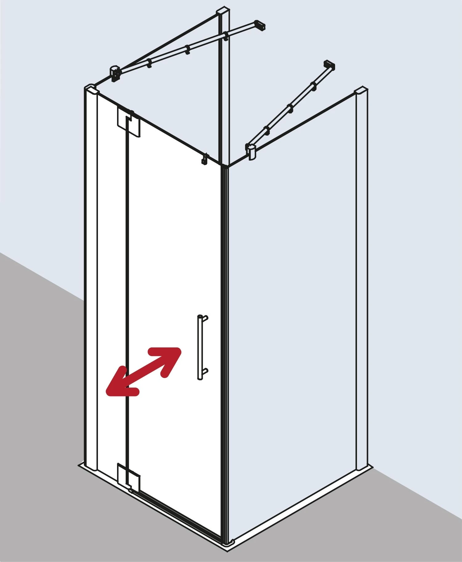 Kermi Pasa XP Pendeltür 1-fl. Festfeld Für Seitenwand PX1WR07820VUK 78x200cm, Silber Hochglanz, ESG SR Opaco, Rechts, Auf Duschplatz 4 Kermi Pasa XP Pendeltür 1-fl. Festfeld Für Seitenwand PX1WR07820VUK 78x200cm, Silber Hochglanz, ESG SR Opaco, Rechts, Auf Duschplatz – Bild 4