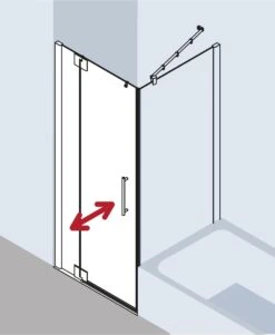 Kermi Pasa XP Pendeltür 1-fl. M Festfeld Für Seitenwand PX1WR11018VPK 110x185cm, Silber Hochglanz, ESG Klar Clean, Rechts, Auf Duschwanne -VIEGA Verkäufe Kermi Pasa XP Pendeltuer 1 fl. m Festfeld fuer Seitenwand PX1WR11018VPK 110x185cm silber hochglanz ESG klar Clean rechts auf Duschwanne 3