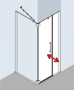 Kermi Pasa XP Pendeltür 1-fl. U Festfeld Für Seitenwand PX1FL12320VYK 123x200cm, Silber Glanz, ESG SR OpacoClean, Links, Auf Duschplatz -VIEGA Verkäufe Kermi Pasa XP Pendeltuer 1 fl. u Festfeld fuer Seitenwand PX1FL12320VYK 123x200cm silber glanz ESG SR OpacoClean links auf Duschplatz 3