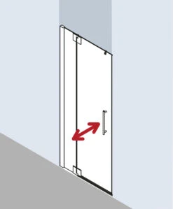 Kermi Pasa XP Pendeltür 1-flügelig Mit Festfeld PX1TL090201AK 90x200cm, Silber Mattglanz, ESG Klar, Links -VIEGA Verkäufe Kermi Pasa XP Pendeltuer 1 fluegelig mit Festfeld PX1TL090201AK 90x200cm silber mattglanz ESG klar links 1