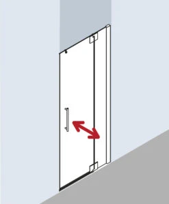 Kermi Pasa XP Pendeltür 1-flügelig Mit Festfeld PX1TR100181UK 100x185cm, Silber Mattglanz, ESG SR Opaco, Rechts -VIEGA Verkäufe Kermi Pasa XP Pendeltuer 1 fluegelig mit Festfeld PX1TR100181UK 100x185cm silber mattglanz ESG SR Opaco rechts 2