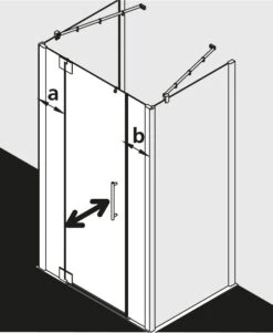 Kermi Pasa XP Pendeltür 1-flügelig Mit Festfeldern PX1GL110181PK 110x185cm, Silber Mattglanz, ESG Klar Clean, Links, Auf Duschwanne -VIEGA Verkäufe Kermi Pasa XP Pendeltuer 1 fluegelig mit Festfeldern PX1GL110181PK 110x185cm silber mattglanz ESG klar Clean links auf Duschwanne 4