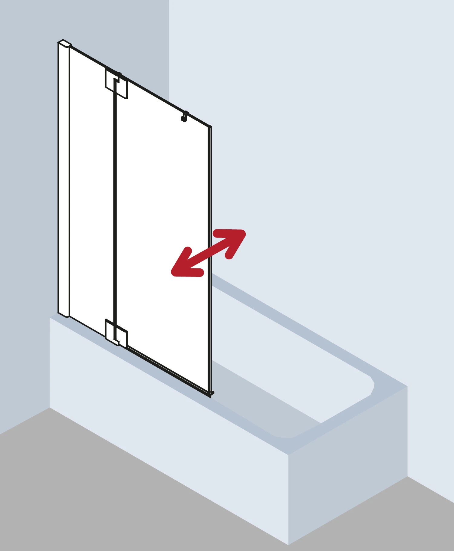 Kermi Pasa XP Schwingflügel Mit Festfeld PXDTR08015VAK 80x150cm, Silber Hochglanz, ESG Klar, Rechts 2 Kermi Pasa XP Schwingflügel Mit Festfeld PXDTR08015VAK 80x150cm, Silber Hochglanz, ESG Klar, Rechts – Bild 2