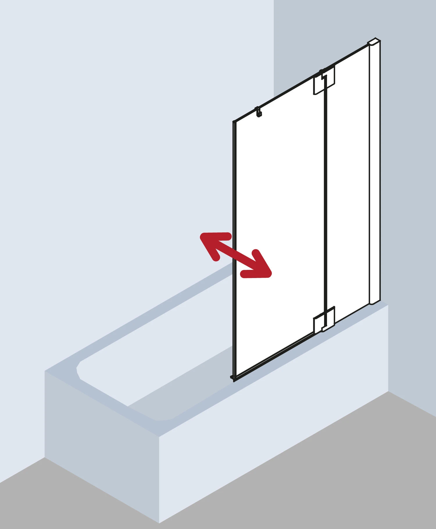 Kermi Pasa XP Schwingflügel Mit Festfeld PXDTR08015VAK 80x150cm, Silber Hochglanz, ESG Klar, Rechts 3 Kermi Pasa XP Schwingflügel Mit Festfeld PXDTR08015VAK 80x150cm, Silber Hochglanz, ESG Klar, Rechts – Bild 3