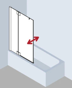 Kermi Pasa XP Schwingflügel Mit Festfeld PXDTR100151AK 100x150cm, Silber Mattglanz, ESG Klar, Rechts -VIEGA Verkäufe Kermi Pasa XP Schwingfluegel mit Festfeld PXDTR100151AK 100x150cm silber mattglanz ESG klar rechts 1