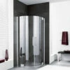 Kermi Pasa XP Viertelkreis-Pendeltür PXP50V4120VPK 90x100x200cm, Radius 50cm, Silber Hochglanz, ESG Klar Clean