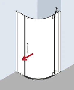 Kermi Pasa XP Viertelkreis-Schwingtür PX50LV72201AK 120x90x200cm, Radius 50cm, Silber Mattglanz, ESG Klar, Links -VIEGA Verkäufe Kermi Pasa XP Viertelkreis Schwingtuer PX50LV72201AK 120x90x200cm Radius 50cm silber mattglanz ESG klar links 2