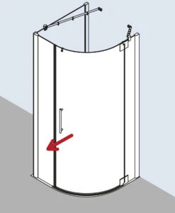 Kermi Pasa XP Viertelkreis-Schwingtür PX50LV72201AK 120x90x200cm, Radius 50cm, Silber Mattglanz, ESG Klar, Links -VIEGA Verkäufe Kermi Pasa XP Viertelkreis Schwingtuer PX50LV72201AK 120x90x200cm Radius 50cm silber mattglanz ESG klar links 4