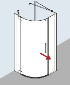 Kermi Pasa XP Viertelkreis-Schwingtür PX55LV72201PK 120x90x200cm, Radius 55cm, Silber Mattglanz, ESG Klar Clean, Links -VIEGA Verkäufe Kermi Pasa XP Viertelkreis Schwingtuer PX55LV72201PK 120x90x200cm Radius 55cm silber mattglanz ESG klar Clean links 3