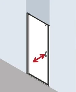 Kermi Pendeltür Liga LI1WR090201AK 90x200cm, Silber/mattglanz, Echtglas Klar, Rechts -VIEGA Verkäufe Kermi Pendeltuer Liga LI1WR090201AK 90x200cm silber mattglanz Echtglas klar rechts 5