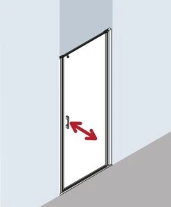 Kermi Pendeltür Liga LI1WR090201AK 90x200cm, Silber/mattglanz, Echtglas Klar, Rechts -VIEGA Verkäufe Kermi Pendeltuer Liga LI1WR090201AK 90x200cm silber mattglanz Echtglas klar rechts 6