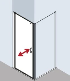 Kermi Pendeltür Liga LI1WR090201AK 90x200cm, Silber/mattglanz, Echtglas Klar, Rechts -VIEGA Verkäufe Kermi Pendeltuer Liga LI1WR090201AK 90x200cm silber mattglanz Echtglas klar rechts 7