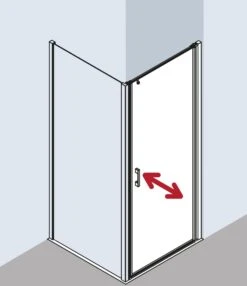 Kermi Pendeltür Liga LI1WR090201AK 90x200cm, Silber/mattglanz, Echtglas Klar, Rechts -VIEGA Verkäufe Kermi Pendeltuer Liga LI1WR090201AK 90x200cm silber mattglanz Echtglas klar rechts 8