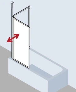 Kermi Vario 2000 Faltwand 1-flügelig V2FW1065142UK 70,1-71,7x140cm, Weiß, ESG SR Opaco -VIEGA Verkäufe Kermi Vario 2000 Faltwand 1 fluegelig V2FW1065142UK 701 717x140cm weiss ESG SR Opaco 2