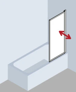 Kermi Vario 2000 Faltwand 1-flügelig V2FW1070141AK 75,1-76,7x140cm, Silber Mattglanz, ESG Klar -VIEGA Verkäufe Kermi Vario 2000 Faltwand 1 fluegelig V2FW1070141AK 751 767x140cm silber mattglanz ESG klar 2