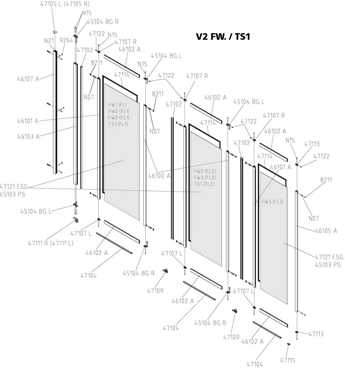 Kermi Vario 2000 Faltwand 2-flügelig V2FW2060142PK 115,1-116,7x140cm, Weiß, ESG Klar KermiClean 10 Kermi Vario 2000 Faltwand 2-flügelig V2FW2060142PK 115,1-116,7x140cm, Weiß, ESG Klar KermiClean – Bild 10