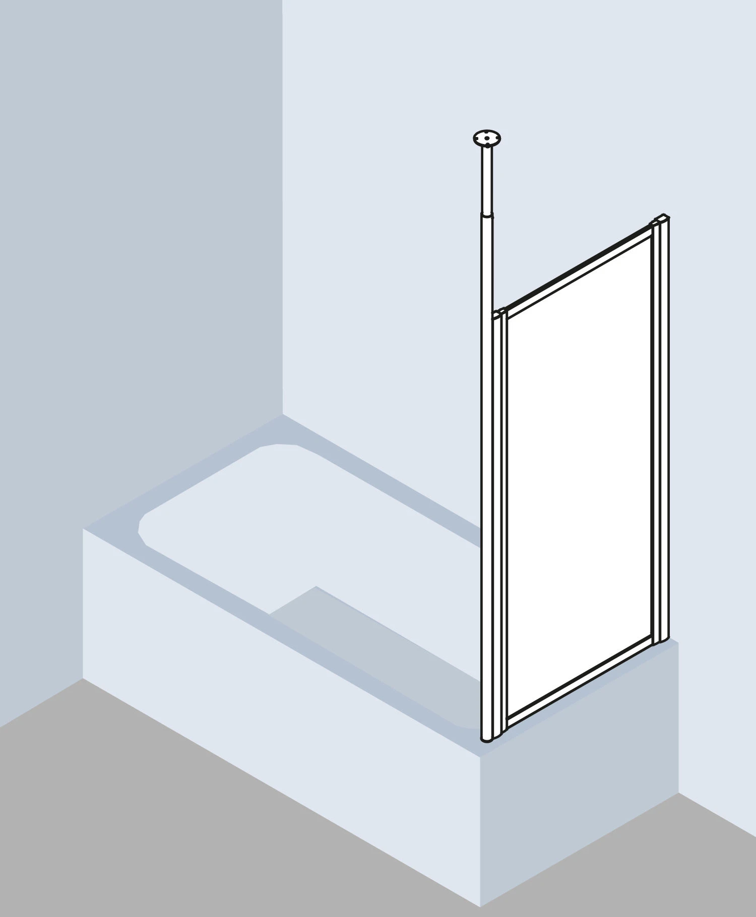 Kermi Vario 2000 Seitenwand V2TWD070141AK 61,4-64,6x140cm, Silber Mattglanz, ESG Klar 3 Kermi Vario 2000 Seitenwand V2TWD070141AK 61,4-64,6x140cm, Silber Mattglanz, ESG Klar – Bild 3