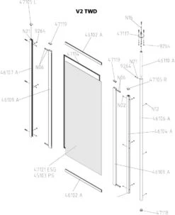 Kermi Vario 2000 Seitenwand V2TWD080142YK 71,4-74,6x140cm, Weiß, ESG SR Opaco Clean -VIEGA Verkäufe Kermi Vario 2000 Seitenwand V2TWD080142YK 714 746x140cm weiss ESG SR Opaco Clean 3