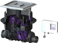 Kessel Pumpfix F Rückstaupumpenanlage 24100X DN 100, L/H 642/394 Mm, Abdeckung/Ablauf Befliesbar, Kunststoff