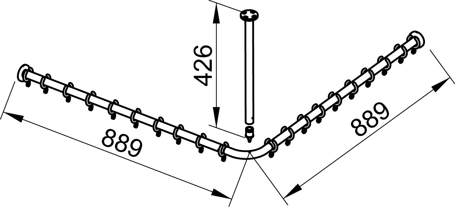Keuco Brausevorhangstangen Set Plan 14937070900 Für Dusche 90 X 90 Cm, Edelstahl/schwarzgrau 2 Keuco Brausevorhangstangen Set Plan 14937070900 Für Dusche 90 X 90 Cm, Edelstahl/schwarzgrau – Bild 2