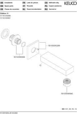 Keuco Edition 11 Wanneneinlauf 51145050001 Nickel Gebürstet, Ausladung 196mm -VIEGA Verkäufe Keuco Edition 11 Wanneneinlauf 51145050001 Nickel gebuerstet Ausladung 196mm 2