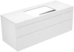 Keuco Edition 400 Waschtischunterbau 31573300000 140x54,6x53,5cm, Ohne Hahnloch, Weiss